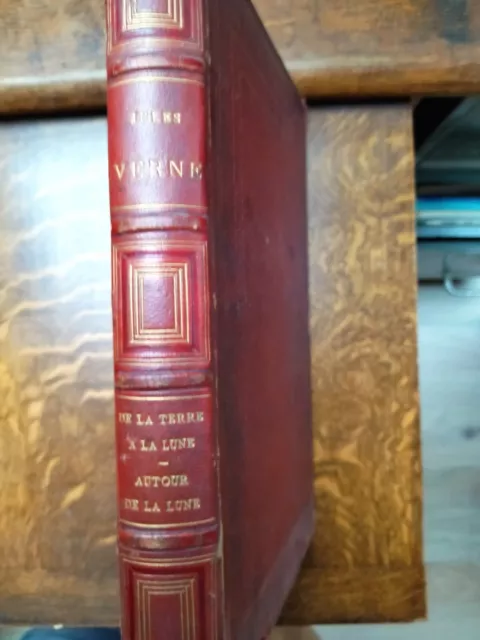 livre ancien  Jules Verne  De la terre a la lune Autour de la lune    HETZEL