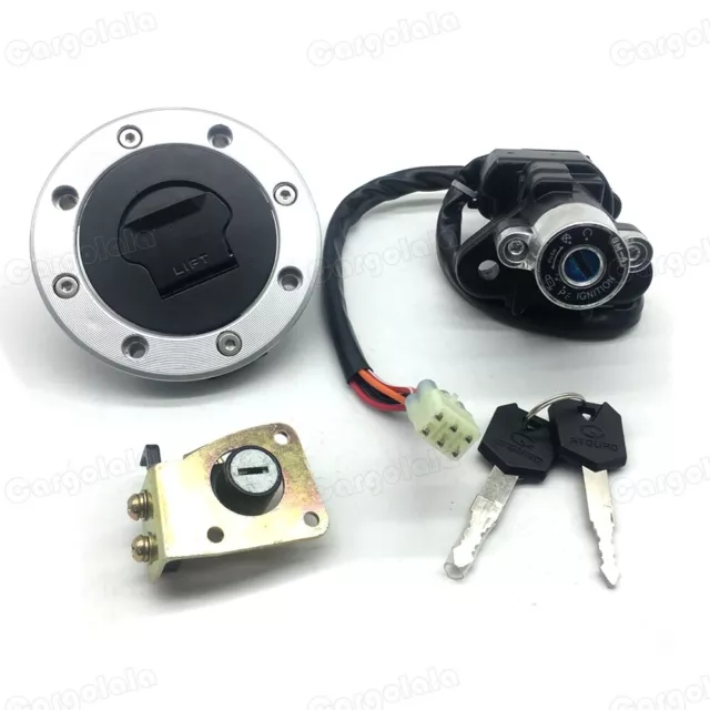 For Suzuki GSXR600/750 1996-1999 Ignition Switch Fuel Gas Cap Seat Lock Key Set