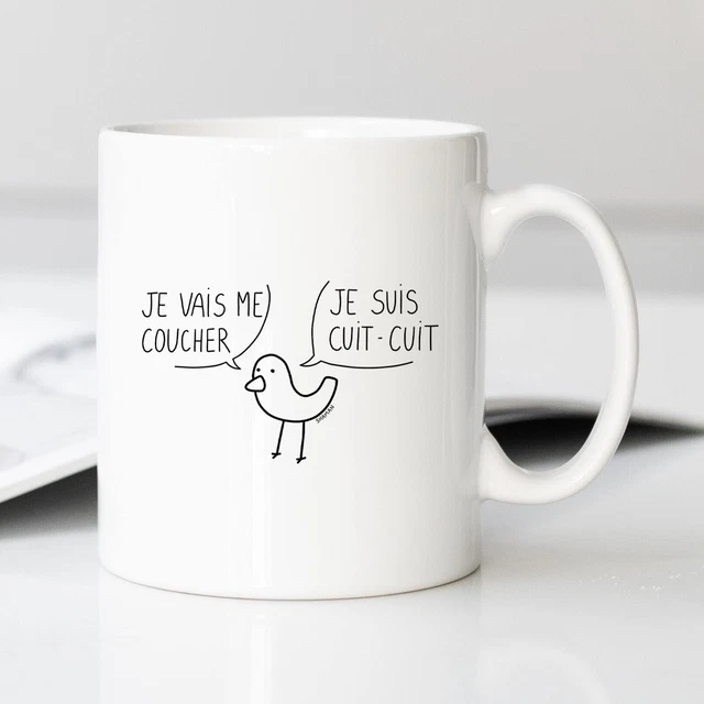 Mug Céramique Humoristique "J'vais T'arracher Les Yeux Tête De Cul" - Multicolore, Marque Bruhlé