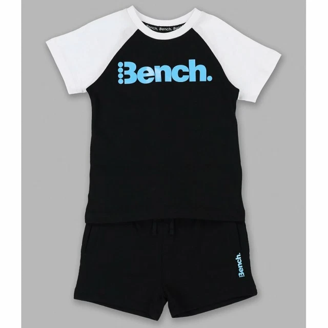 New Bench Baby Boys Girls T-Shirt & Shorts Outfit 2 Piece Set Logo Lukas Black