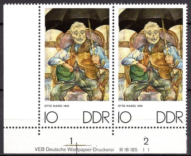 DDR 1970 Mi.Nr. 1607 ** postfrisch Eckrand mit DV Druckvermerk FN 1