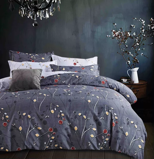 Reversible Queen/King/SuperKing Size Bed Duvet/Doona/Quilt Cover Set New Ar M298