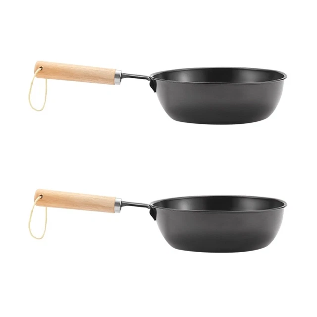 Set Wok In Acciaio Al Carbonio - Base Piatta O Rotonda Per Induzione/Gas, Con Manico Legno, Spatola E Ricettario - Foto 4