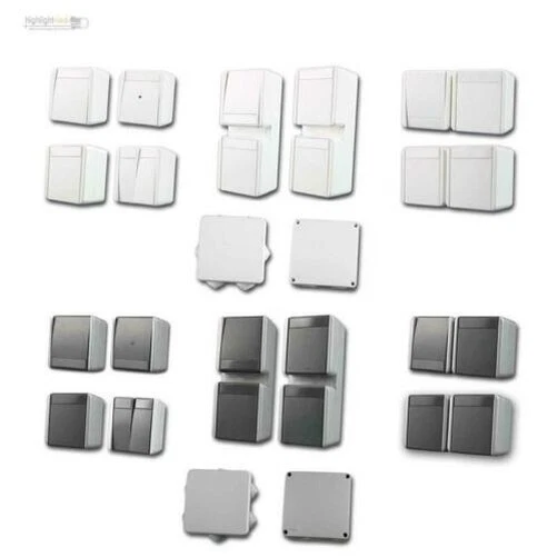 Zones Humides IP44 Commutateur de Programme " FONTANA " Prise Courant Surface
