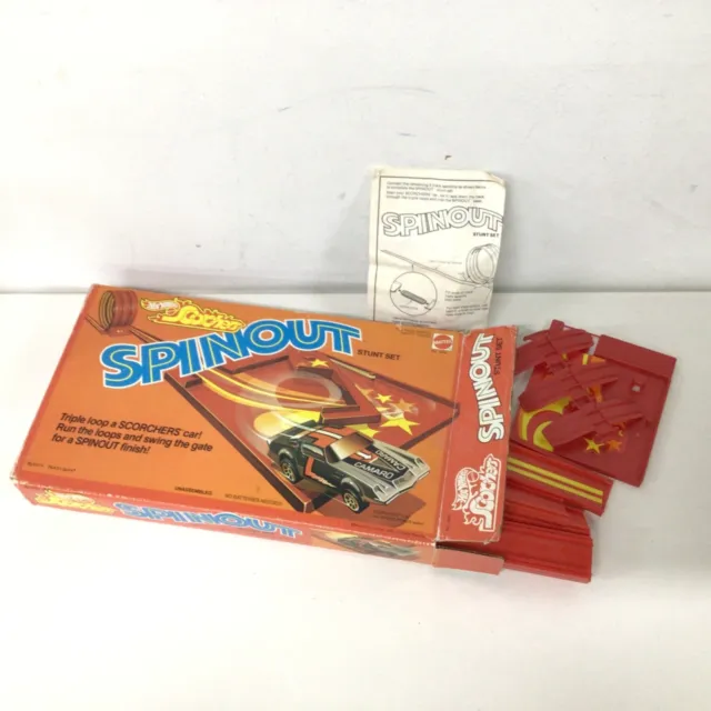 Vintage Hot Wheels Scorchers Spinout Stunt Set Game (9) #452
