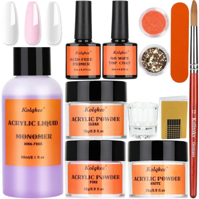 Kit Completo De Uñas Acrílicas Profesional Polvo Líquido Herramientas Acrílico