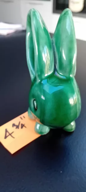 DENBY Pottery Rabbit Marmaduke GREEN 12 cm  - 4"3/4.  1930's