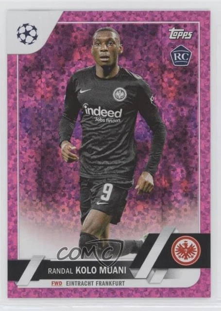 2022-23 Topps UEFA Club Competitions Pink Sparkle Foil Randal Kolo Muani #149