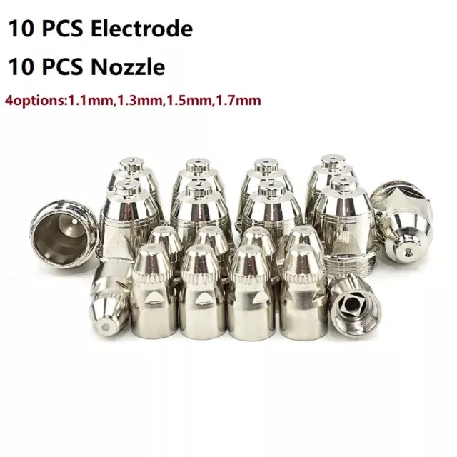 P80 Plasma Torch Consumables 20pcs Tip Electrode Nozzle Set for Clean Cutting