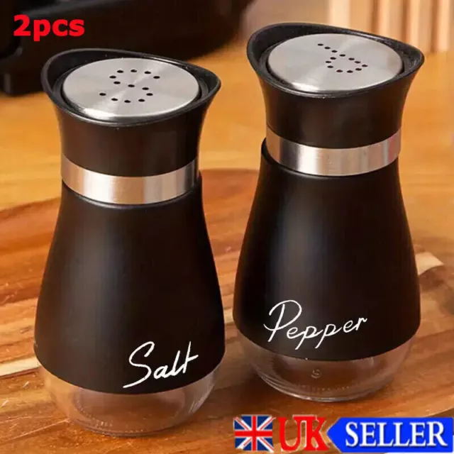 2pcs New Lovely Salt And Pepper Shakers Pots Dispensers Cruet Jars Set