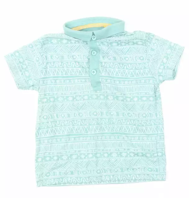 TU Jungen grün Argyle/Diamant Polyester Basic Polo Größe 2-3 Jahre Kragen