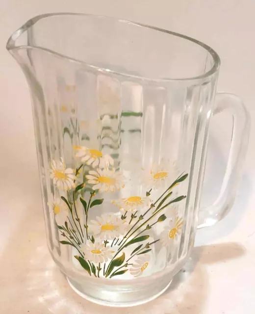 large glass daisy jug pitcher lemonade jug water cocktail summer