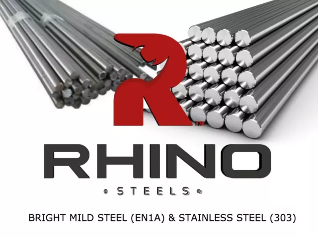 Bright Mild Steel & Stainless Steel - Round Solid Metal Bar Rod EN1A 3mm - 60mm