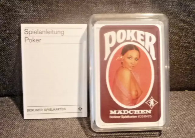 Vintage Poker Karten Kartenspiel Mädchen Berliner Spielkarten Pin Up Erotik