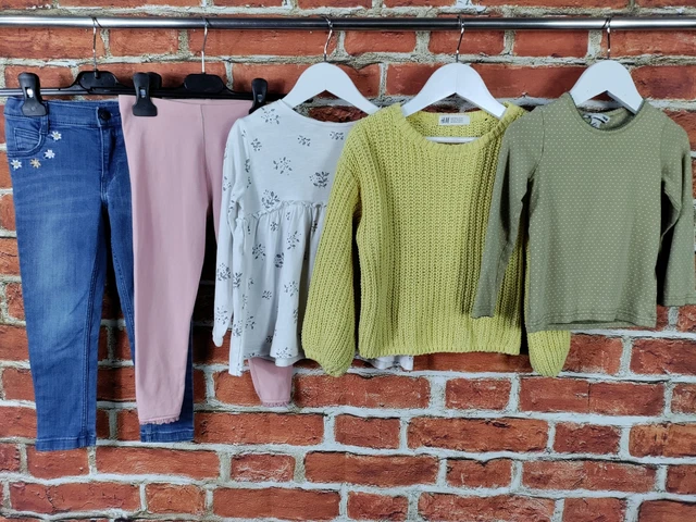 GIRLS BUNDLE AGE 4-5 YEARS M&S ZARA etc JEANS JUMPER TOP T-SHIRT KIDS SET 110CM