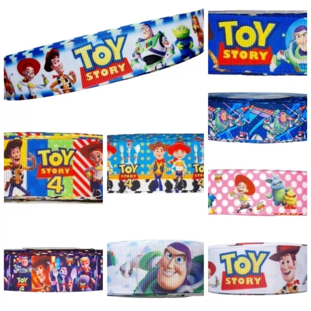 TOY STORY Grosgrain RIBBON 1m x 25mm width (1") Birthday Cake Craft Buzz Woody