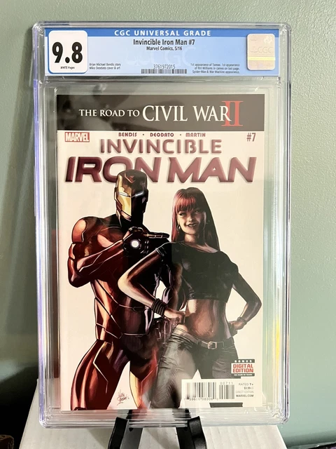 Invincible Iron Man 7 CGC 9.8 1st Riri Williams IRONHEART! MCU/Disney+ 1st Print