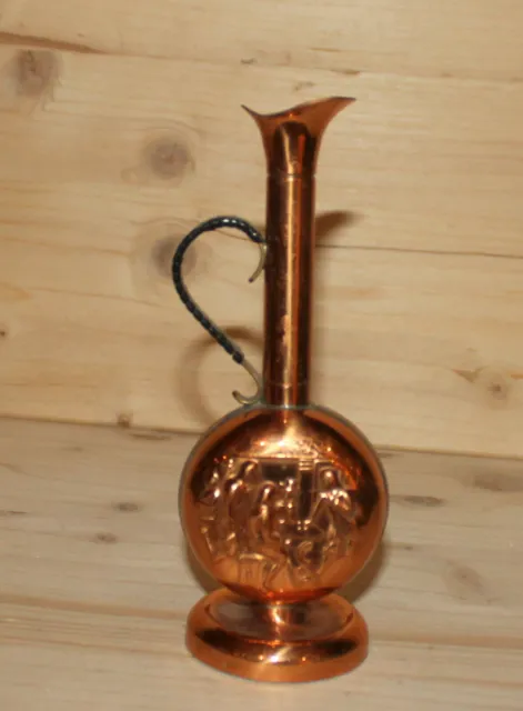 Vintage hand made small copper pitcher
