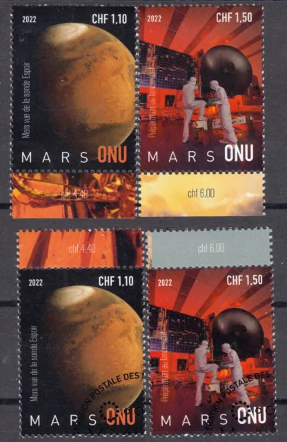 UNO Onu Genf 2022 Mi. 1171-1172 ** gest. Satz Planet Mars Bitte Auswählen!!!