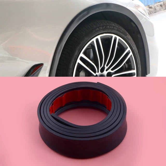 1PCS 1.5M BLACK Rubber Car Wheel Eyebrow Arch Trim Fender Flares