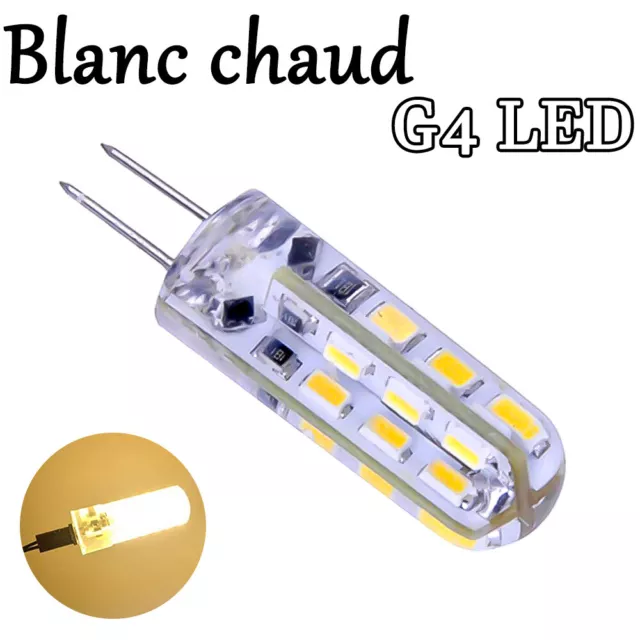 10X LED Bulb 3W G4 AC12V blanc chaud =20W lampe de base de stylo halogène SMD