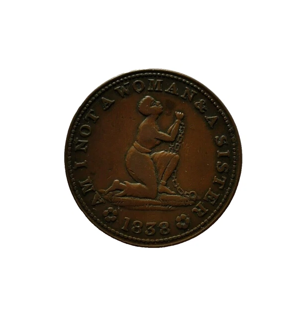 1838 US HARD Times Cent Cooper Token American Anti-Slavery Society $799 ...