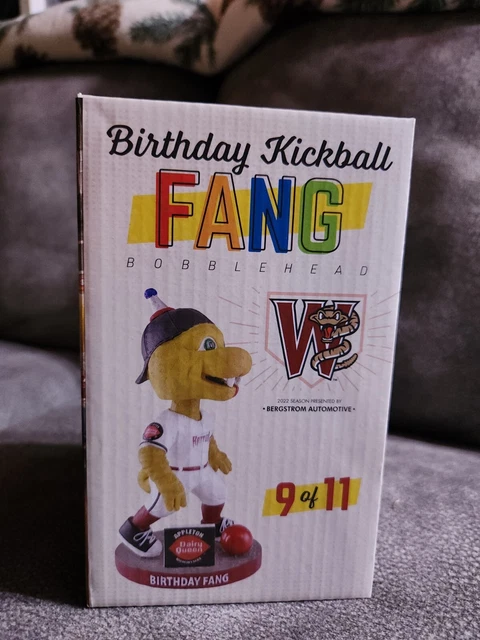 Birthday Kickball Fang Wisconsin Timber Rattler Bobblehead NIB  Free S/H