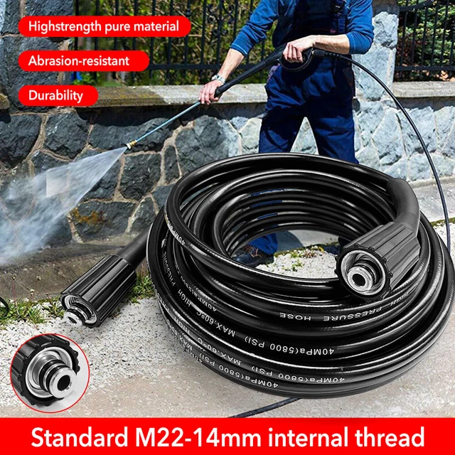 Flexible Haute Pression 15m Pour Nettoyeur - M22, Lourd, Lavage Auto Et Surfaces