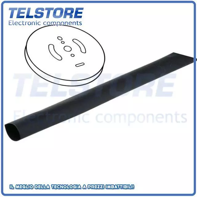 30m  Guaina termorestringente con colla 2 1 12,7mm nero -55÷125°C CB-DWT(2X) 12.