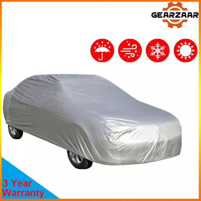 Outdoor Universal Size Car Cover Waterproof Rain/UV/Dust Resistant Weather Proof