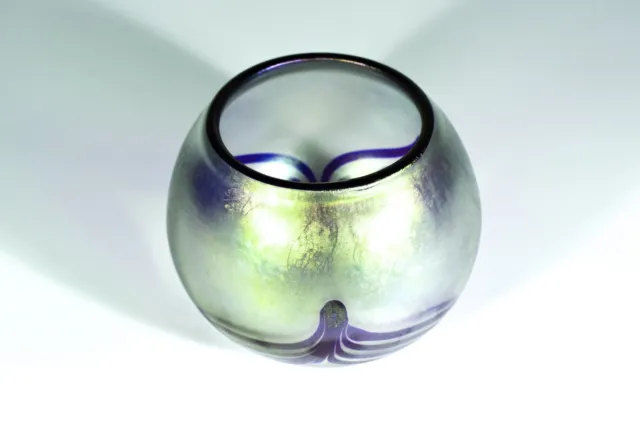 KUNSTGLAS Vase ° Glasvase im Jugendstil  ° Metall- Lüsterdekor  wie Loetz Glas 2