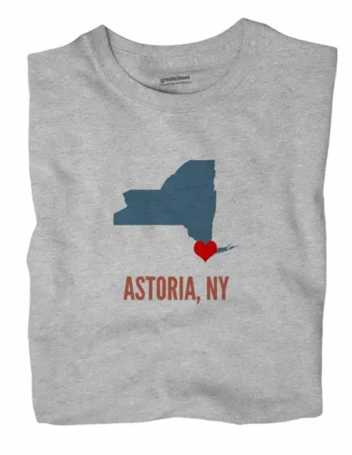 Astoria New York NY T-Shirt Queens HEART