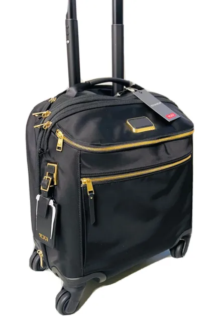 NWT TUMI Oxford Compact Carry On Black & Gold