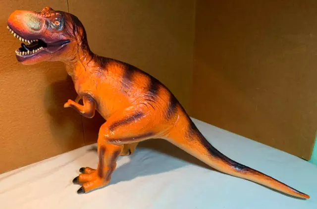 13.5 Tall x 19 Long T-Rex Dinosaur Figure Soft Vinyl/Rubber Foam Toy Statue