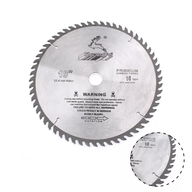 250mm 10 Inch Carbide Circular Saw Blade Woodworking Cutting Disc Wheel 60 Teeth