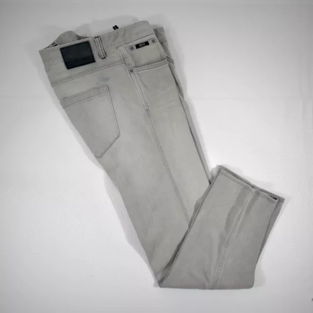 Hugo Boss Mens Delaware Slim Fit Jeans 40x32 Gray