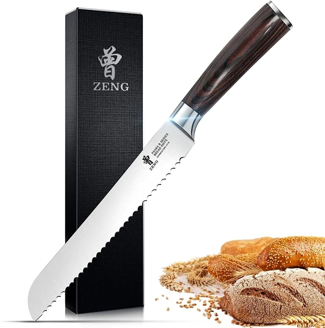 8-Zoll-Brotmesser Edelstahl Professionelle scharfe Kuchenschneider Geschenk Box
