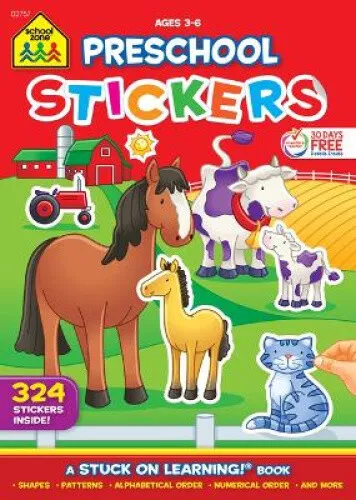 School Zone Preschool Stickers Workbook by Joan Hoffman