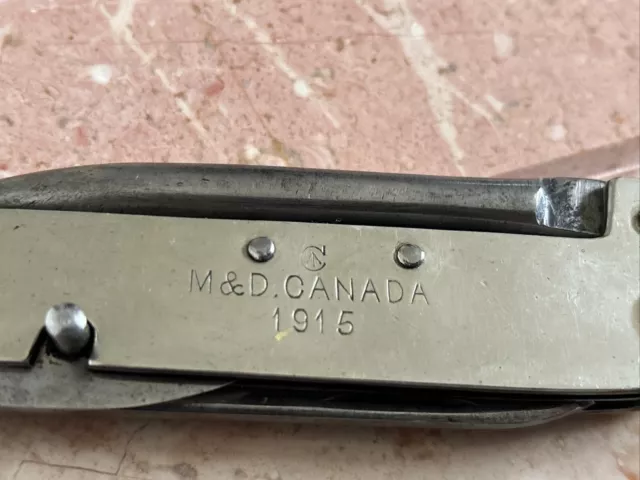 WW1 Canadian CEF M&D 1915 Dated Jack Knife with Marlin Spike