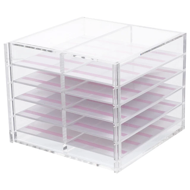 Caja de almacenamiento para uñas artificiales, caja de almacenamiento con 10 compartimentos,