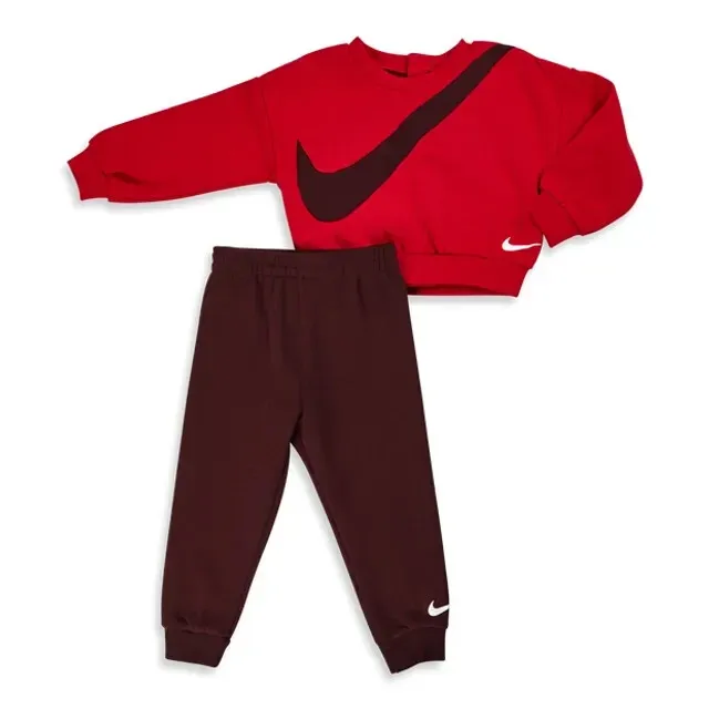 Tuta Nike Bambino Girocollo Rossa e Bordeaux Felpata Da 1 a 7 anni 66K238-R5Y