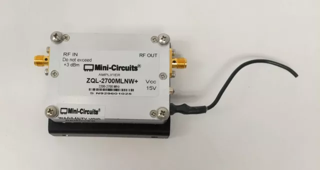 Mini-Circuits ZQL-2700MLNW+ RF Low Noise Amplifier 2.2 to 2.7 GHz 50Ω SMA Female Mini-Circuits ZQL-2700MLNW+ RF Low Noise Amplifier 2.2 to 2.7 GHz 50Ω SMA Female