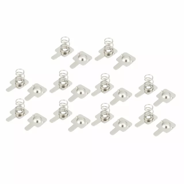 10 Paires Couleur Argent Métal Batterie Plaque De Ressort Ensemble pour AA AAA