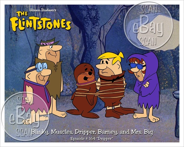 RARE! FLINTSTONES CARTOON Color TV Photo HANNA BARBERA Studios DRIPPER