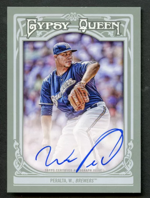 Wily Peralta #GQA-WP signed auto 2013 Topps Gypsy Queen Brewers Card