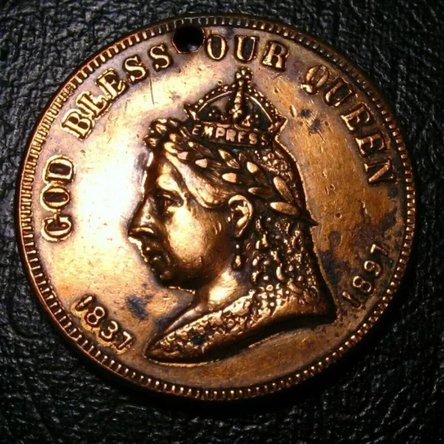 Old Canadian Coins Canada Medal 1897 Queen Victoria Jubilee Leroux