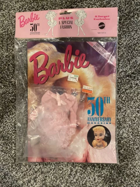 Vintage 1989 Mattel Barbie 30th Anniversary Magazine & Dress Target Exclusive