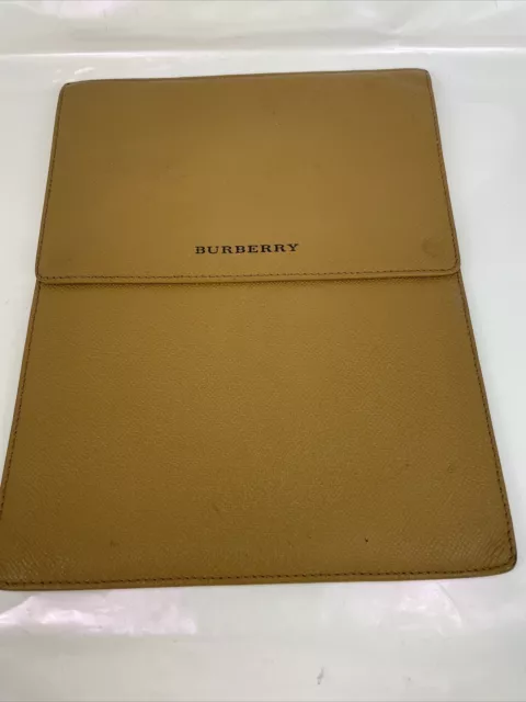 Burberry iPad Cover Leather Beige Tan Genuine Original High End
