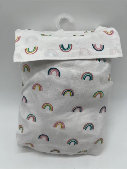 Sábana de cuna ajustada 2021 Circo Target Girls blanco arco iris bebé niño pequeño