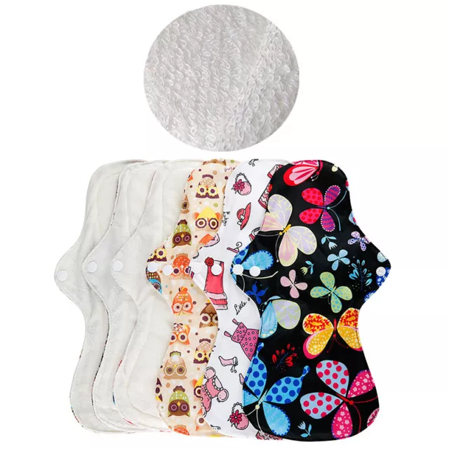 Reusable Washable Bamboo Cloth Eco Sanitary Towels Menstrual Period Pads